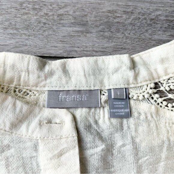 Fransa Blondie Embroidered Sleeve Blouse Arctic Wolf - Picture 11 of 16